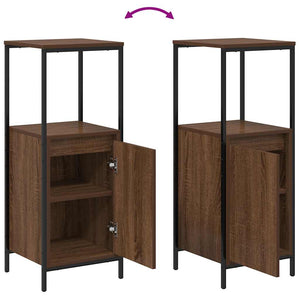 Badschrank mit Regalen, Eichen-Optik