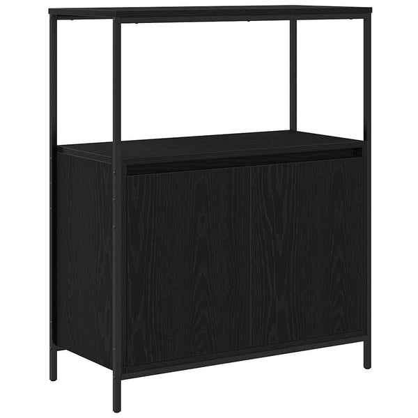 Badschrank mit Regalen, Schwarz Eichen-Optik