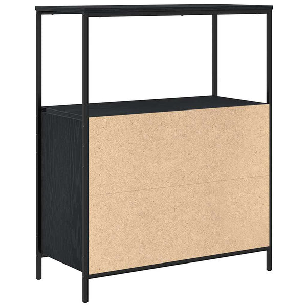 Badschrank mit Regalen, Schwarz Eichen-Optik