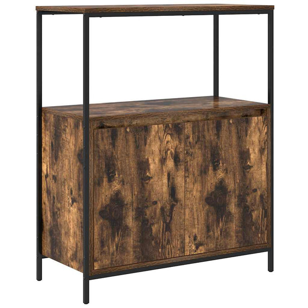 Badschrank Räuchereiche mit Regalen 95 cm
