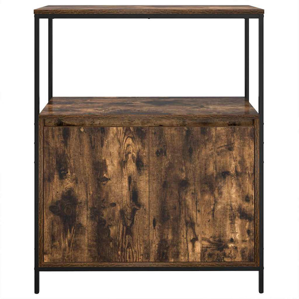 Badschrank Räuchereiche mit Regalen 95 cm