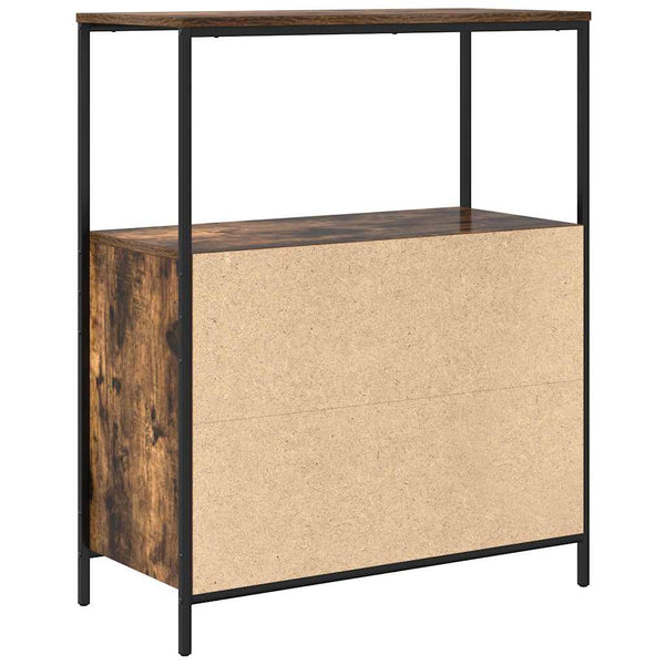 Badschrank Räuchereiche mit Regalen 95 cm