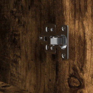 Badschrank Räuchereiche mit Regalen 95 cm