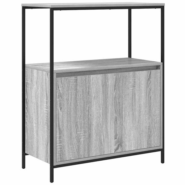 Badschrank Grau Sonoma mit Regalen 95 cm