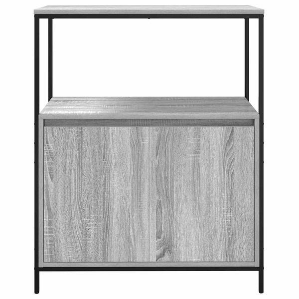 Badschrank Grau Sonoma mit Regalen 95 cm
