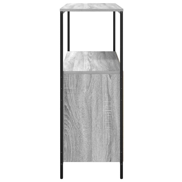 Badschrank Grau Sonoma mit Regalen 95 cm