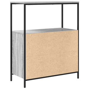 Badschrank Grau Sonoma mit Regalen 95 cm