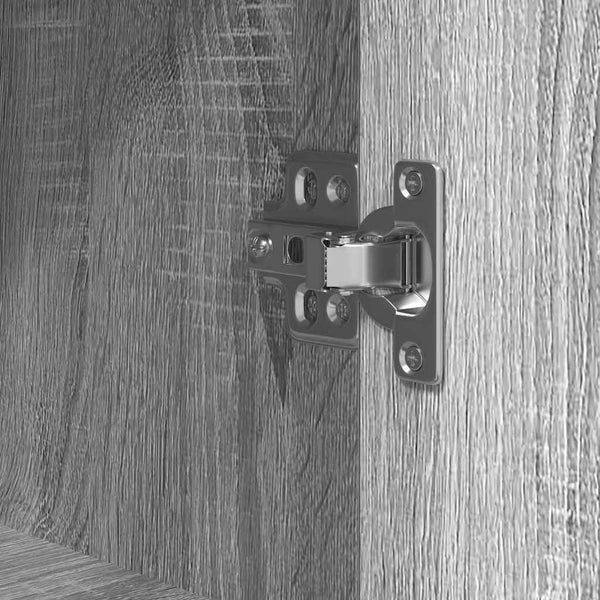 Badschrank Grau Sonoma mit Regalen 95 cm