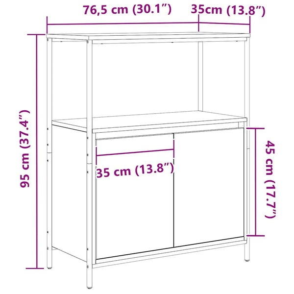 Badschrank mit Regalen Eichen-Optik