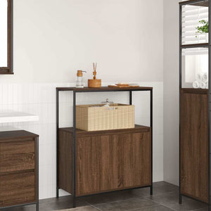 Badschrank mit Regalen Eichen-Optik