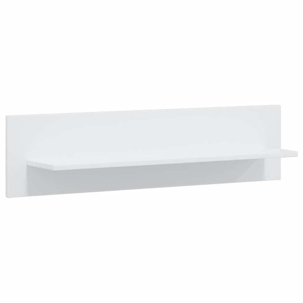 5-teilige Wohnwand mit LED, Mattweiß