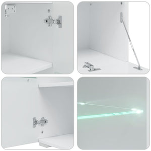 5-tlg. Wohnwand Steingrau mit LED