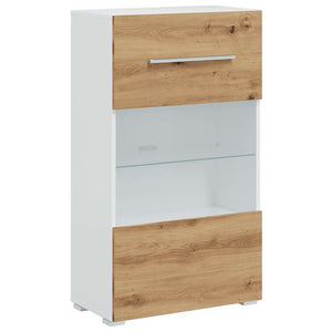 5-tlg. Wohnwand mit LED Artisan-Eiche