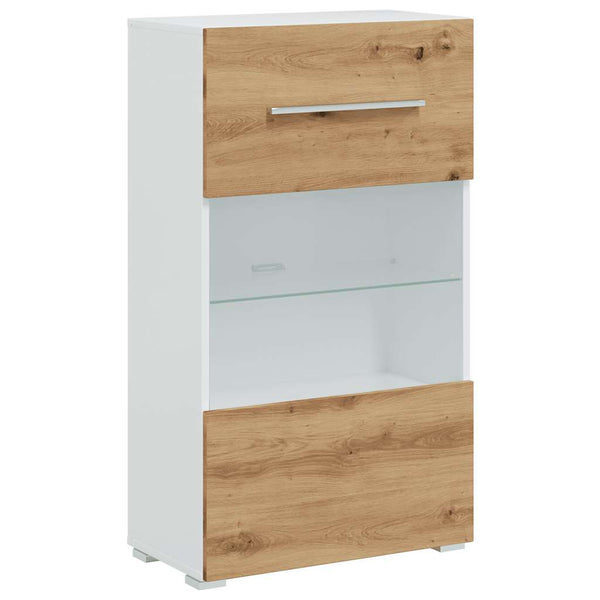 5-tlg. Wohnwand mit LED Artisan-Eiche