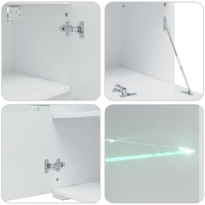 5-teilige Wohnwand mit LED Indigo