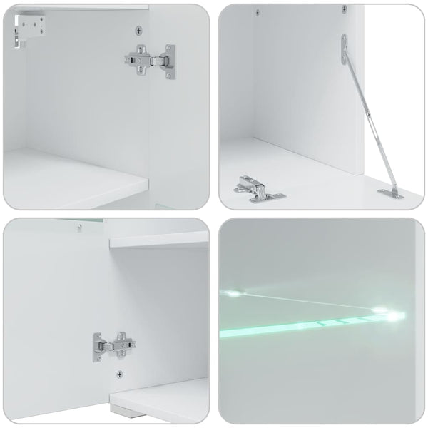 5-teilige Wohnwand mit LED Indigo