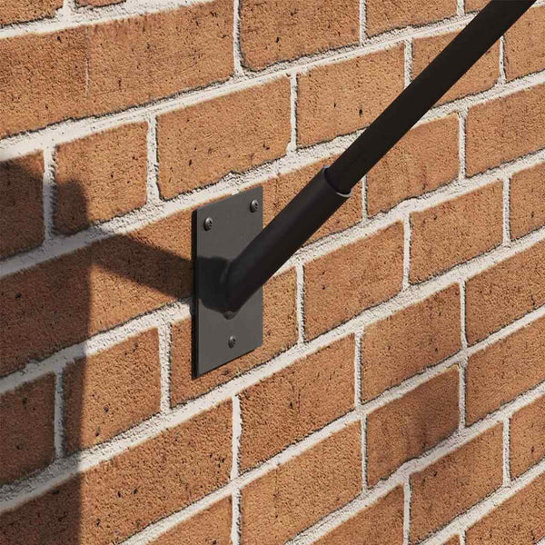 Flaggenmasthalter Stahl Schwarz 10,5 cm