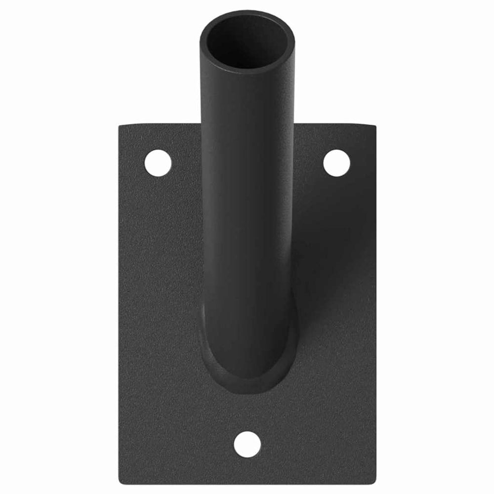 vidaXL Flag Pole Holder Black 10.5 x 7.5 x 0.25 cm Steel