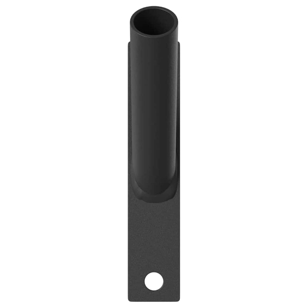 vidaXL Flag Pole Holder Black 15 x 3 x 0.35 cm Steel