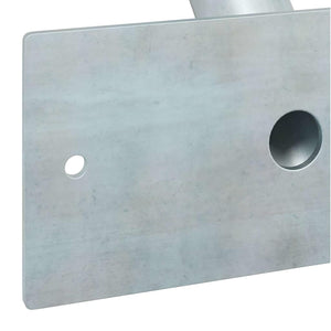Fahnenmasthalter Silber Stahl 13 cm