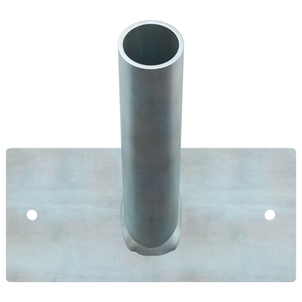 Fahnenmasthalter Silber Stahl 13 cm