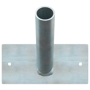 Fahnenmasthalter Silber Stahl 13 cm