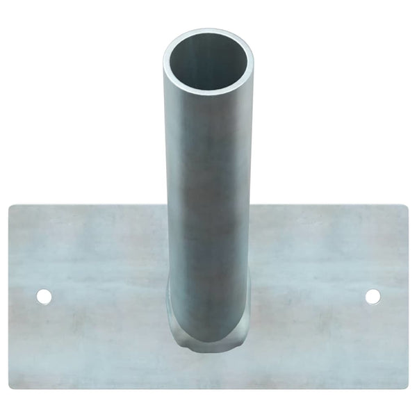 Fahnenmasthalter Silber Stahl 13 cm