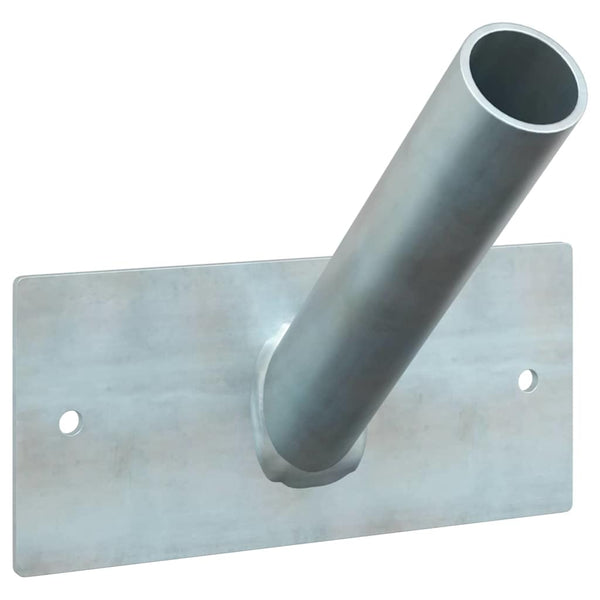 Fahnenmasthalter Silber Stahl 13 cm