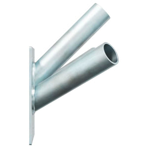 Flaggenmasthalter Silber Stahl