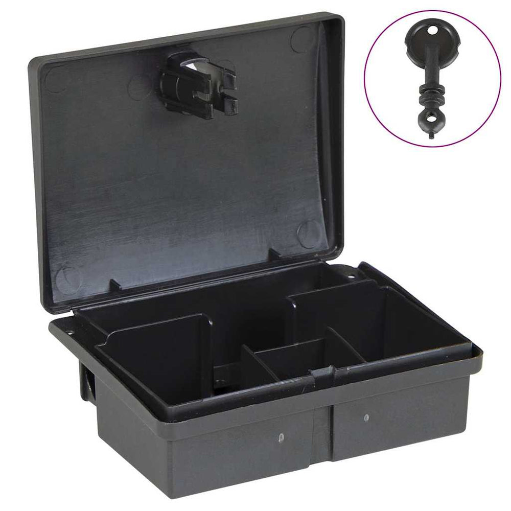 vidaXL Mouse Traps 10 pcs Black 13x10x4 cm
