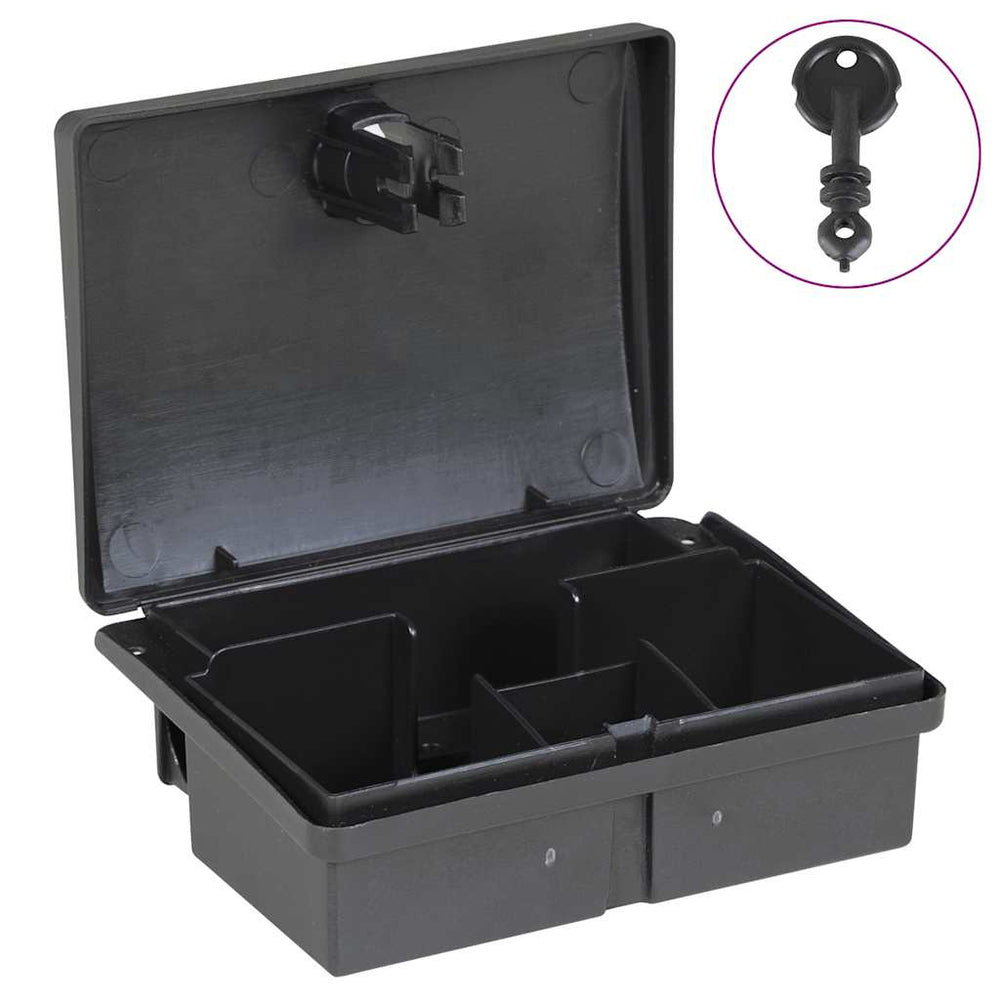 vidaXL Mouse Traps 20 pcs Black 13x10x4 cm