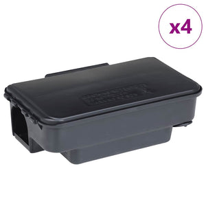 Mausefallen 4er Set Schwarz
