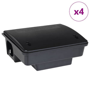 vidaXL Pièges à souris 4 pcs Noir 23x19x9,5 cm