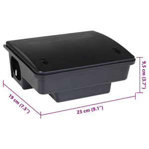 vidaXL Pièges à souris 4 pcs Noir 23x19x9,5 cm