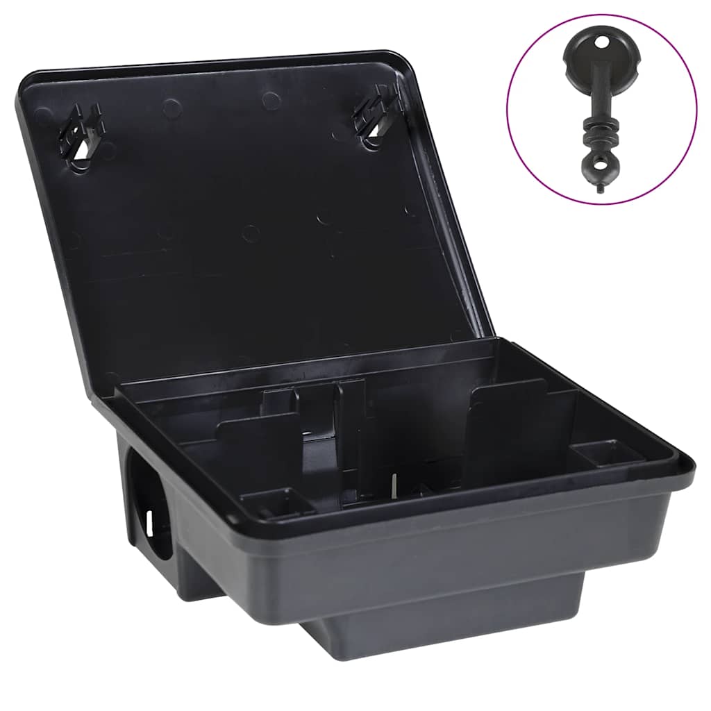 vidaXL Pièges à souris 4 pcs Noir 23x19x9,5 cm