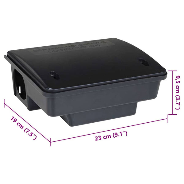 vidaXL Mouse Traps 6 pcs. Black 23x19x9.5 cm