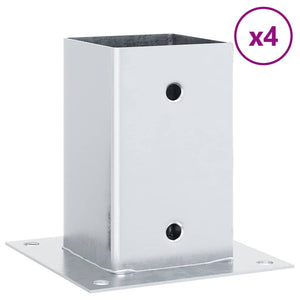 Quadratische Pfostenträger 81x81mm, 4er Set