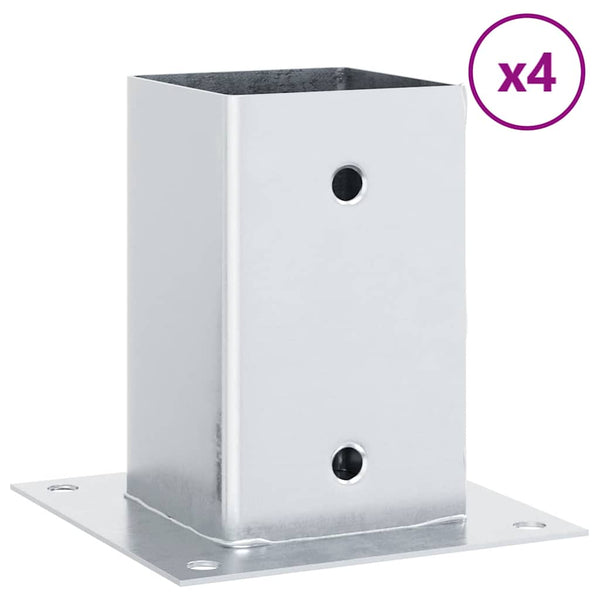 Quadratische Pfostenträger 91x91mm, 4er Set
