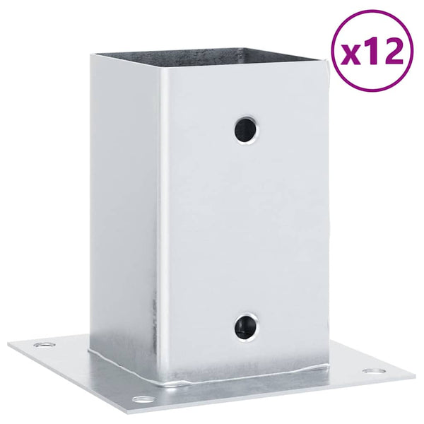 Quadratische Pfostenträger, 91x91mm, 12er Set