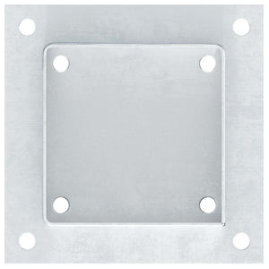 Quadratische Pfostenträger Silber 121x121mm, 4er-Set