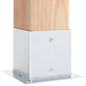 Quadratische Pfostenträger 141x141 mm, 12er Set, verzinkt