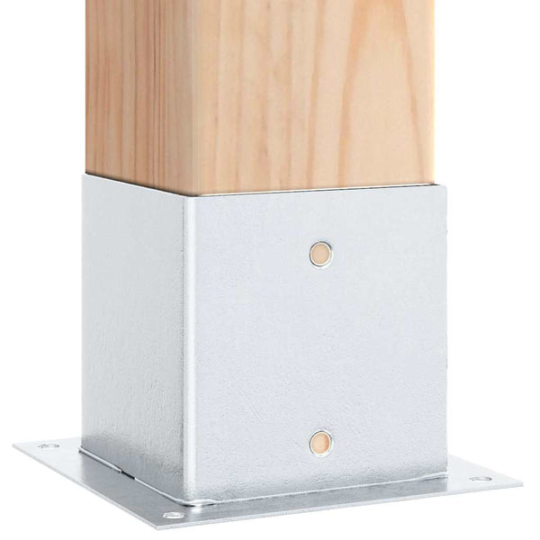 Quadratische Pfostenträger 141x141 mm, 12er Set, verzinkt