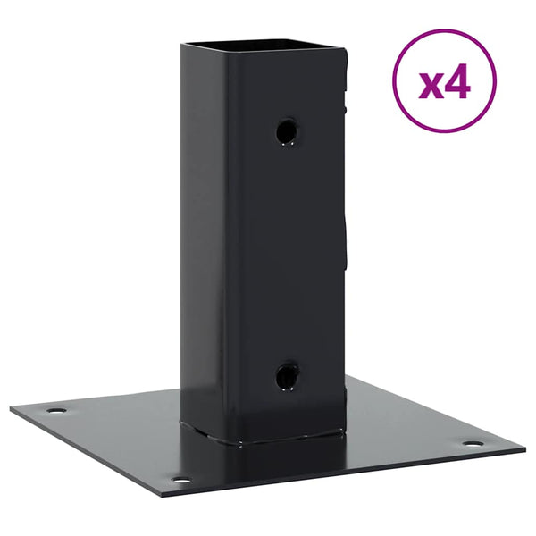 Quadratische Pfostenträger 51x51 mm, 4er-Set