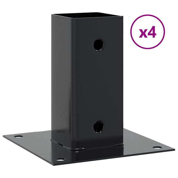 Quadratische Pfostenträger 61x61mm, 4er Set