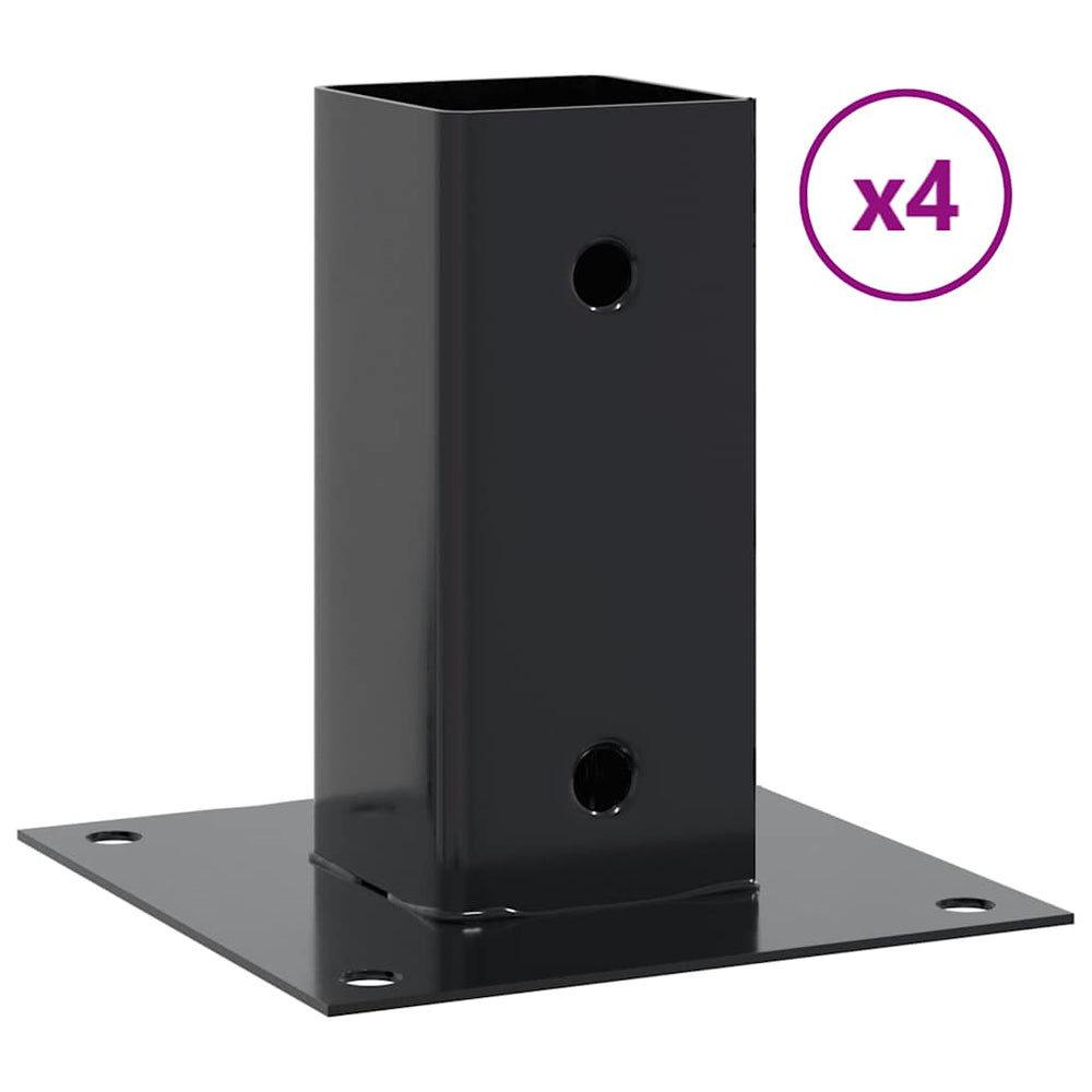 Quadratische Pfostenträger 71x71mm, 4er Set