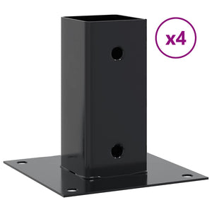 Quadratische Pfostenträger 71x71mm, 4er Set
