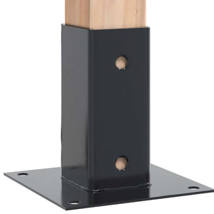 Quadratische Pfostenträger 71x71mm, 4er Set