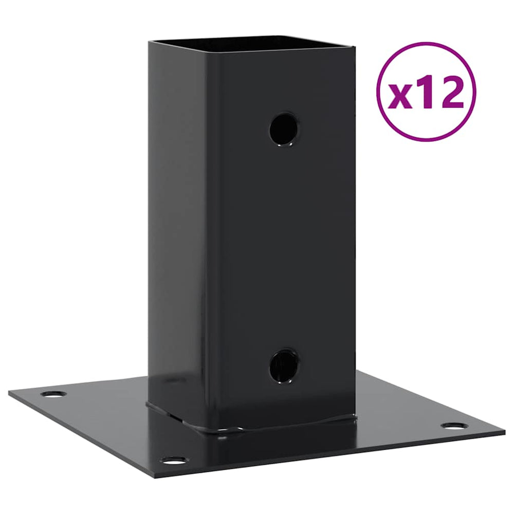 Quadratische Pfostenträger 71x71mm, 12er Set