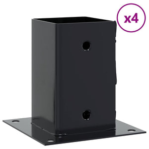 Quadratische Pfostenträger 81x81 mm, 4er-Set