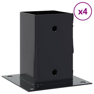 Quadratische Pfostenträger 91x91 mm, 4er-Set